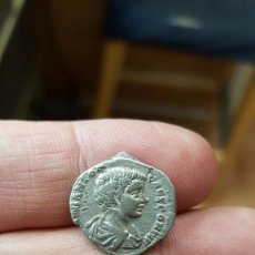 Monedas Imperio Romano: CS- DENARIO DE CARACALLA BUSTO NIÑO. REVERSO: MARTE CON LANZA Y ESCUDO.