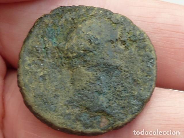 Monete Impero Romano: As de Domiciano, Reverso Altar Saluti Augusti, pesa 8,3 grs., mide 27 mm