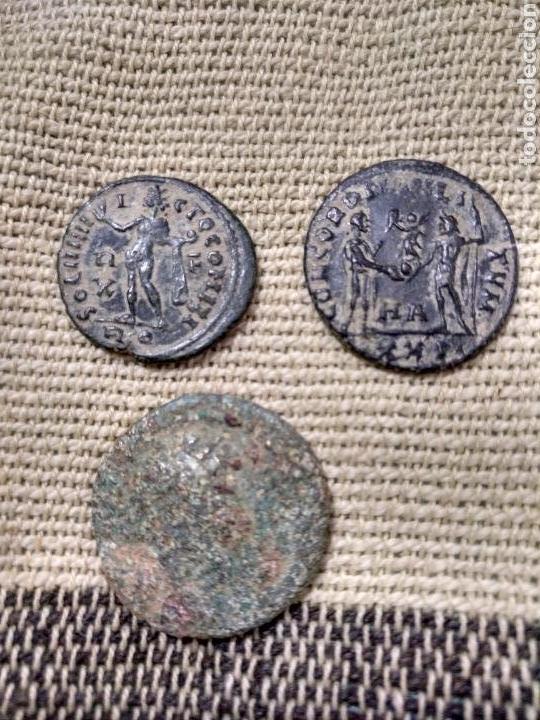 Monedas Imperio romano: Tres bronces diversos - Foto 2