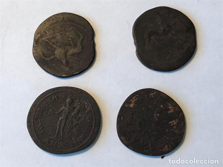 Monedas Imperio romano: Cuatro reproducciones de monedas romanas, - Foto 1