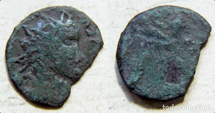 Monedas Imperio romano: MONEDA ROMANA ACU&Ntilde;ACI&Oacute;N BARBARA DE TETRICO - Foto 1