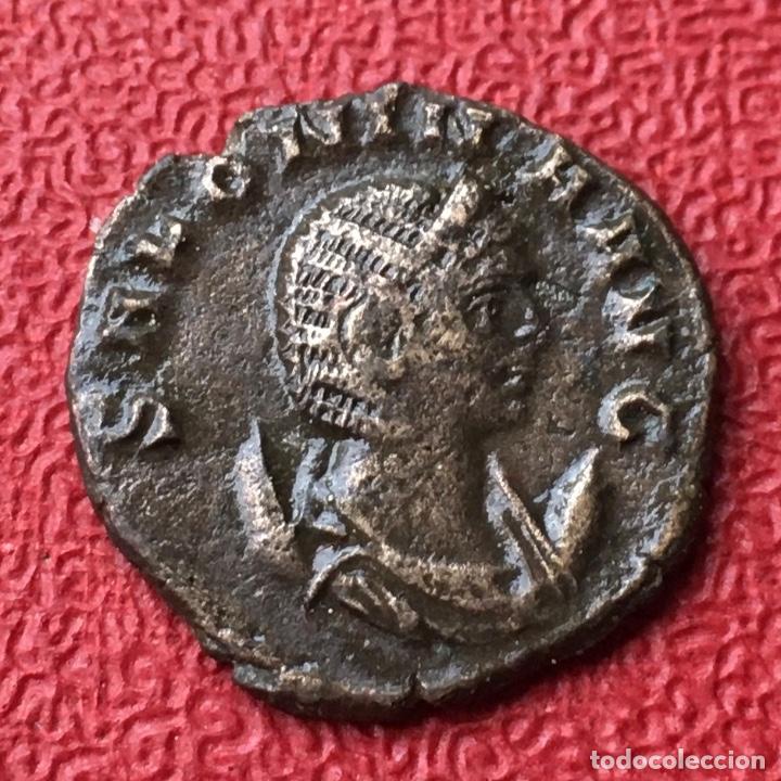 Moedas Imp&eacute;rio Romano: Antoniniano de Salonina avg, vesta