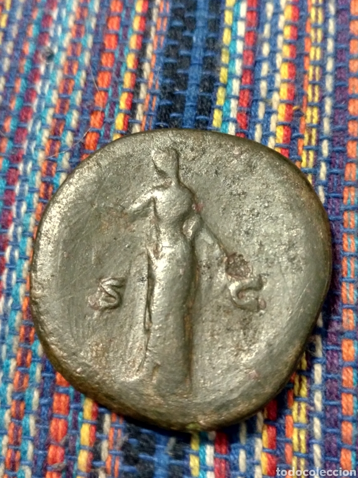 Monedas Imperio romano: BARATO SESTERCIO DE FAUSTINA MADRE. - Foto 2