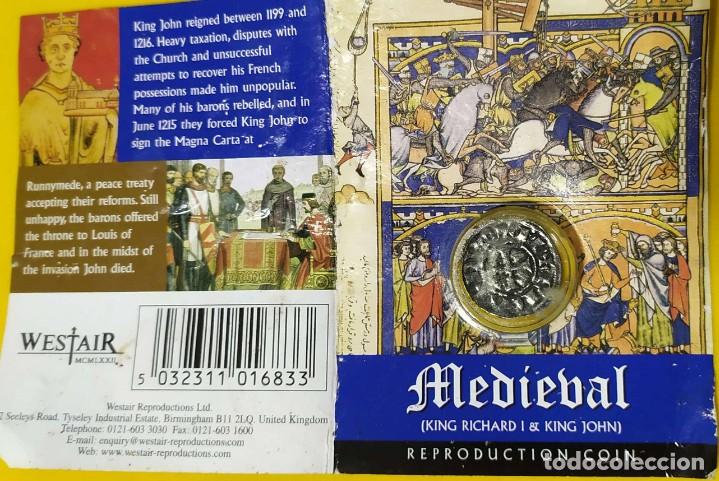 Monedas Imperio Romano: MONEDA DEL PERIODO MEDIEBAL KING RICHAD Y KING JOHN REPRODUCTION COIN