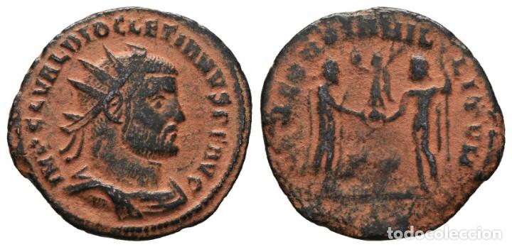 Moedas Imp&eacute;rio Romano: *** MUY BONITO ANTONINIANO DE DIOCLECIANO. 295-299 DC. CYZICUS. RIC VI 15a ***