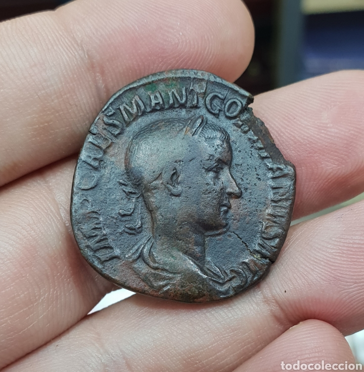Monedas Imperio romano: BONITO SESTERCIO DE GORDIANO - Foto 1