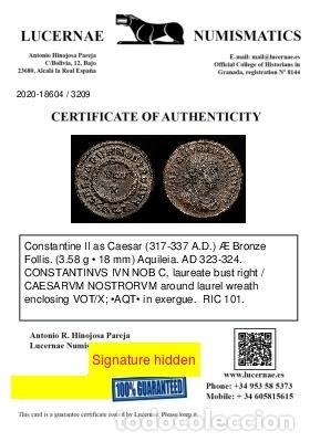 Constantino Ii Aquileia Ae Follis Vot X En Co Comprar Monedas Roma Imperio En Todocoleccion