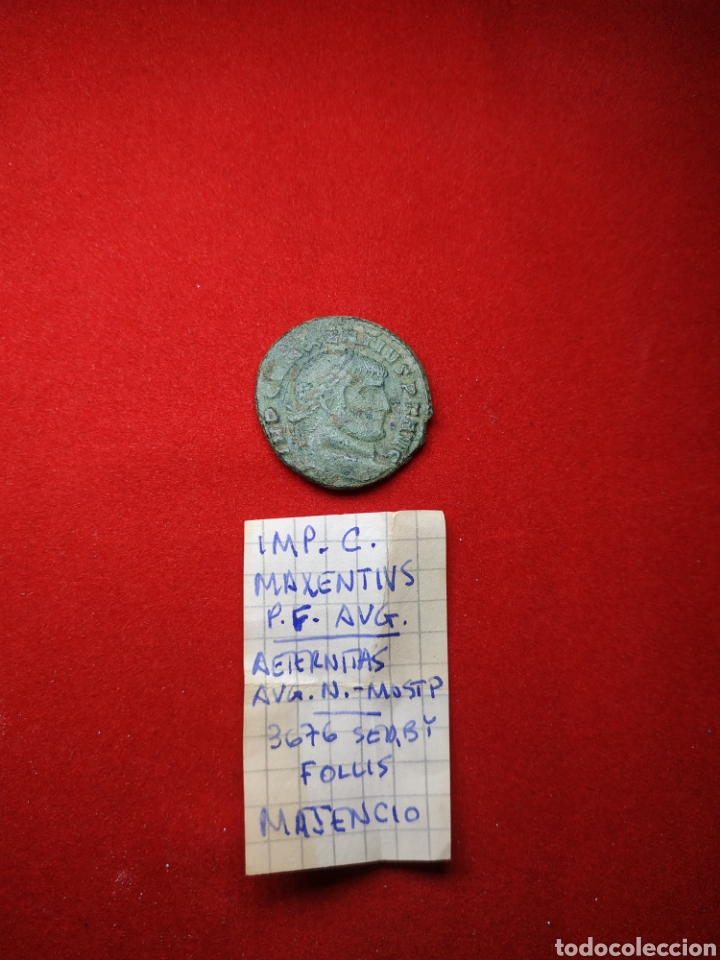 Monedas Imperio romano: Folis Majencio, preciosa - Foto 1