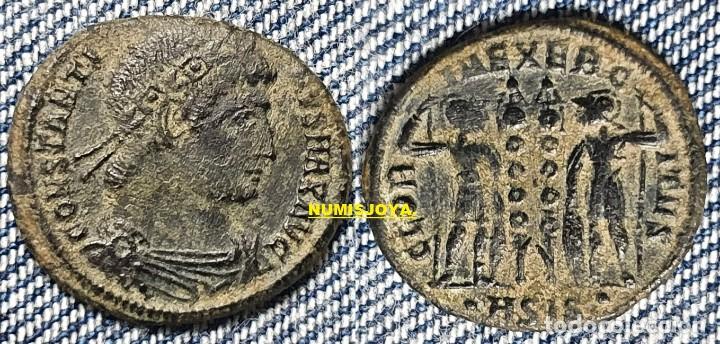 Moedas Imp&eacute;rio Romano: Constantino I a&ntilde;o 307/337 &frac12; FOLLIS Centenional de Siscia. Peso 2,40 gr. 18 mm.