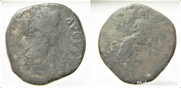 Monedas Imperio romano: Moneda Romana Sestercio de Faustina - Foto 1
