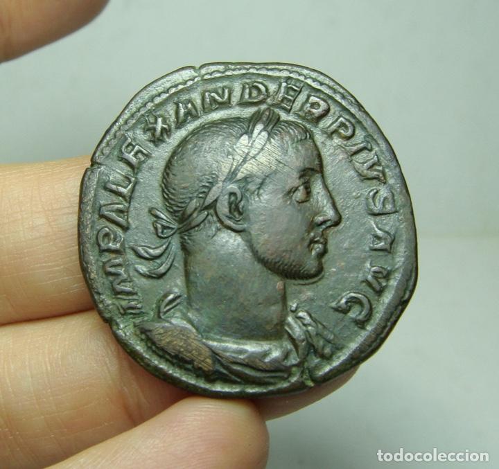 Monedas Imperio romano: Sestercio de Alejandro Severo (232 d.C) PMTRPXICOSIIIPPSC - Foto 1