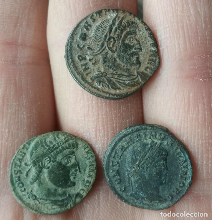 3 BONITAS MONEDAS DE CONSTANTINO. (Numismática - Periodo Antiguo - Roma Imperio)