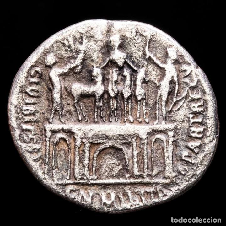 Monedas Imperio Romano: Augusto Denario Colonia Patricia 18-16 aC. Arco Triunfal Augusti. - Foto 1 - 304071563