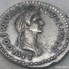 Monedas Imperio Romano: RÉPLICA MONEDA 82-83 D.C. DENARIO. ROMA, IMPERIO ROMANO. EMPERATRIZ DOMICIA LONGINA. DOMICIANO. RARA. Lote 304608738