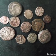 Monedas Imperio Romano: CONJUNTO DE 12 MONEDAS ROMANAS 4 ASES RESTO BAJO IMPERIO VER FOTOS. Lote 312137738