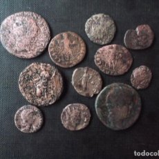 Monedas Imperio Romano: CONJUNTO DE 11 MONEDAS ROMANAS BAJO IMPERIO 3 ASES INCLUIDOS VER FOTOS. Lote 323811873