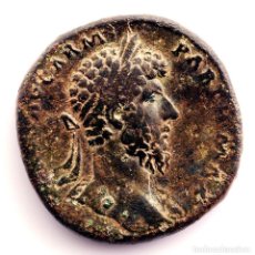 Monedas Imperio Romano: ROMA-LUCIO VERO. SESTERCIO 161-169 D.C. ROMA. COBRE 26,2 G. RARA. Lote 349301274
