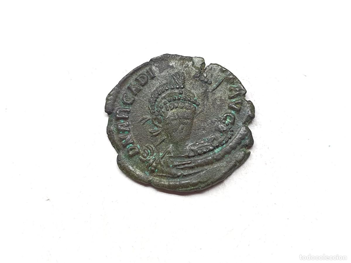 Monedas Imperio romano: Follis Arcadius em bronze (Escassa) - Foto 6