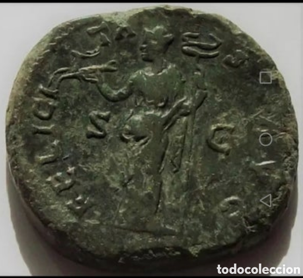 Monedas Imperio romano: Sestercio ANTONINO P&Iacute;O - HIPOCAMPO - Foto 2