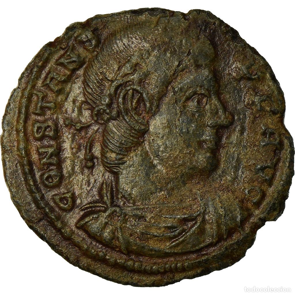 Monedas Imperio romano: [#862156] Moneda, Constans, Nummus, Trier, MBC, Cobre - Foto 1