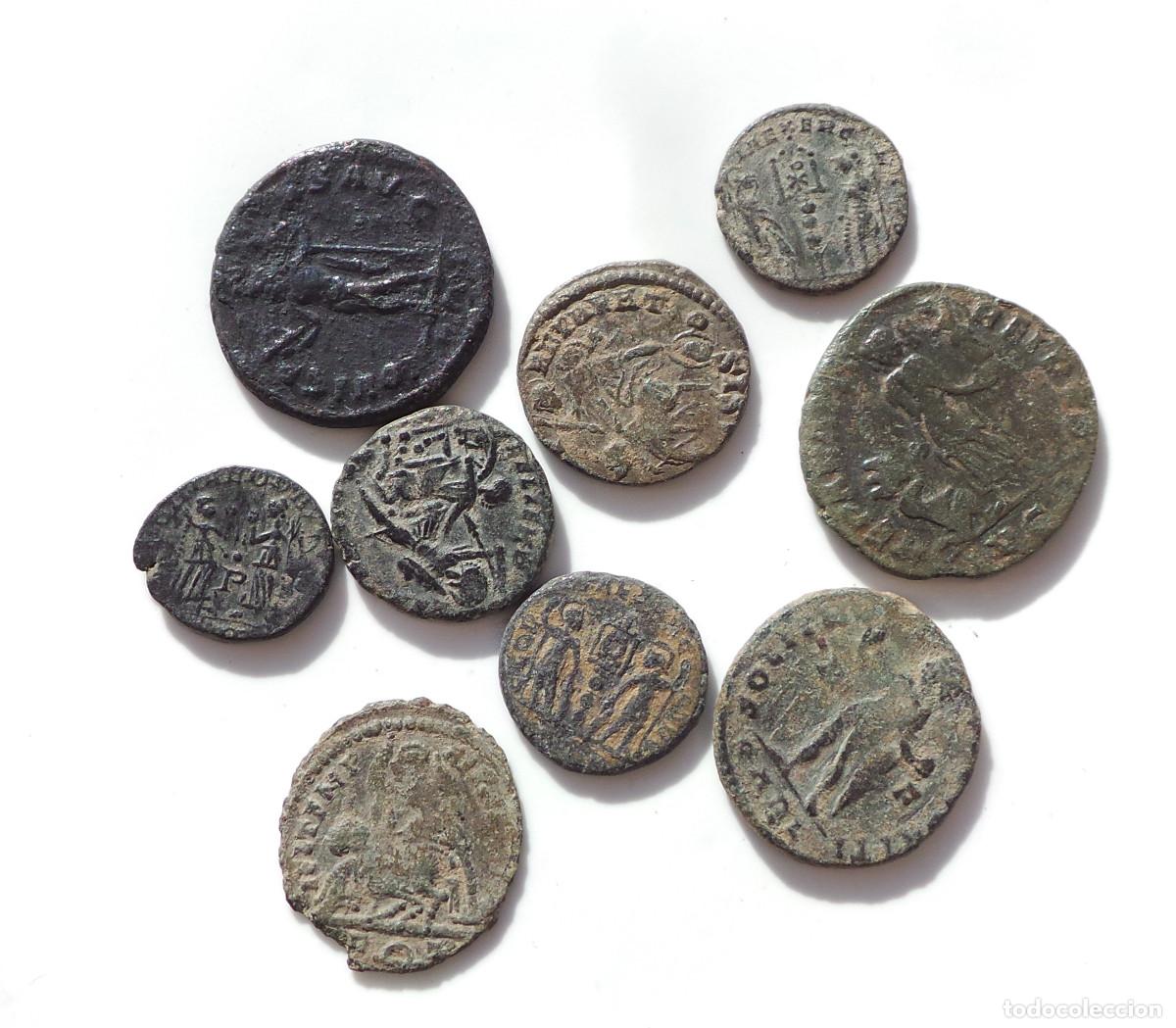 Monedas Imperio romano: LOTE DE 9 MONEDAS ROMANAS. BAJO IMPERIO. - Foto 4