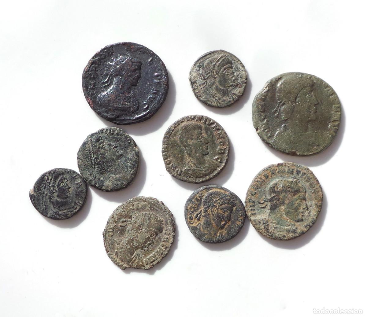 Monedas Imperio romano: LOTE DE 9 MONEDAS ROMANAS. BAJO IMPERIO. - Foto 5