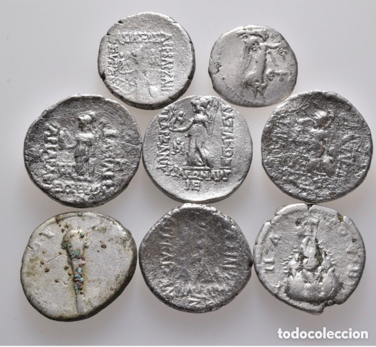 Monedas Imperio romano: Lote 8 Monedas Romanas A Id&eacute;ntificar plata Silver denarios - Foto 2