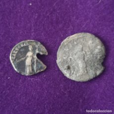 Monedas Imperio Romano: 2 MONEDAS ROMANAS DE PLATA. HADRIANO, DENARIO Y UN ANTONINIANO. ORIGINALES.. Lote 397065629