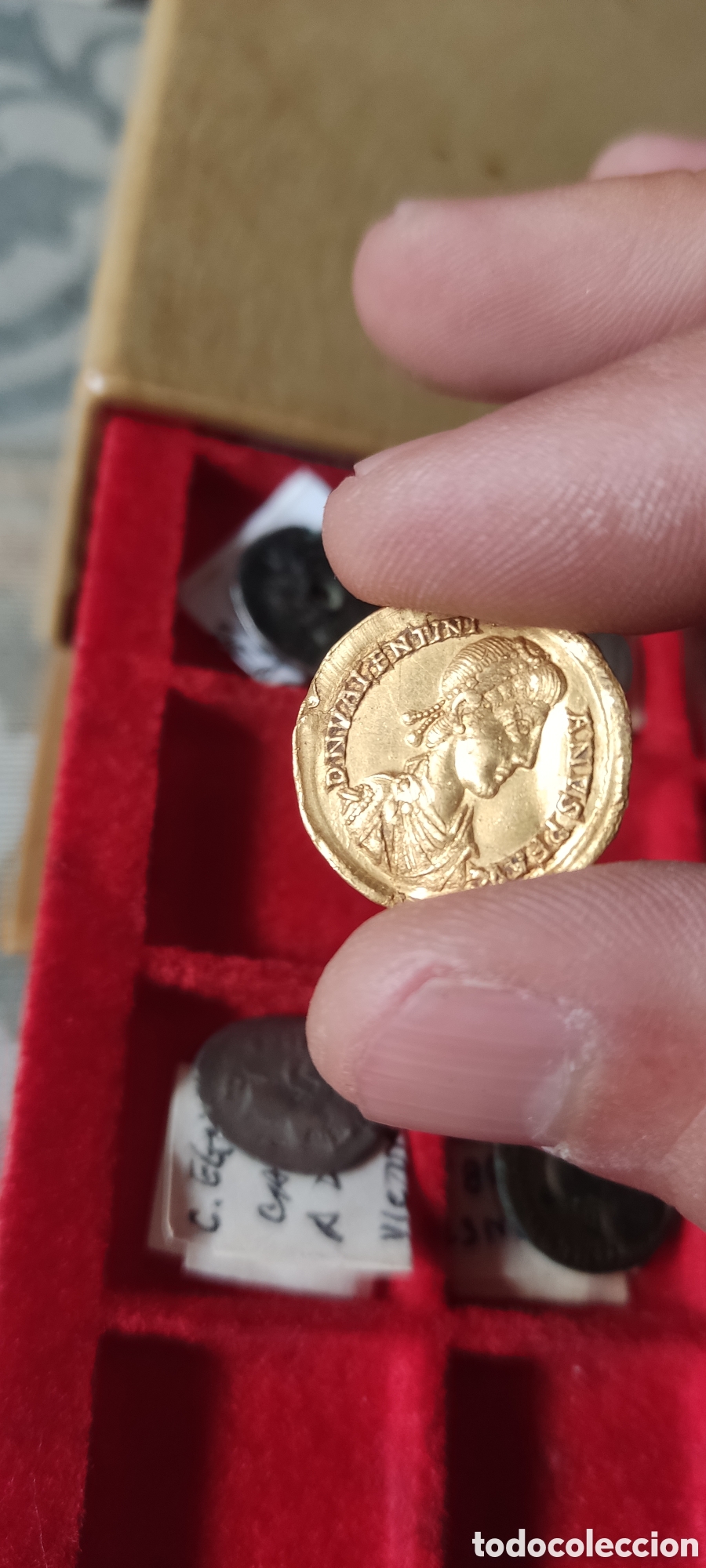 Monedas Imperio romano: S&oacute;lido, Valentiniano II, Oro - Foto 1