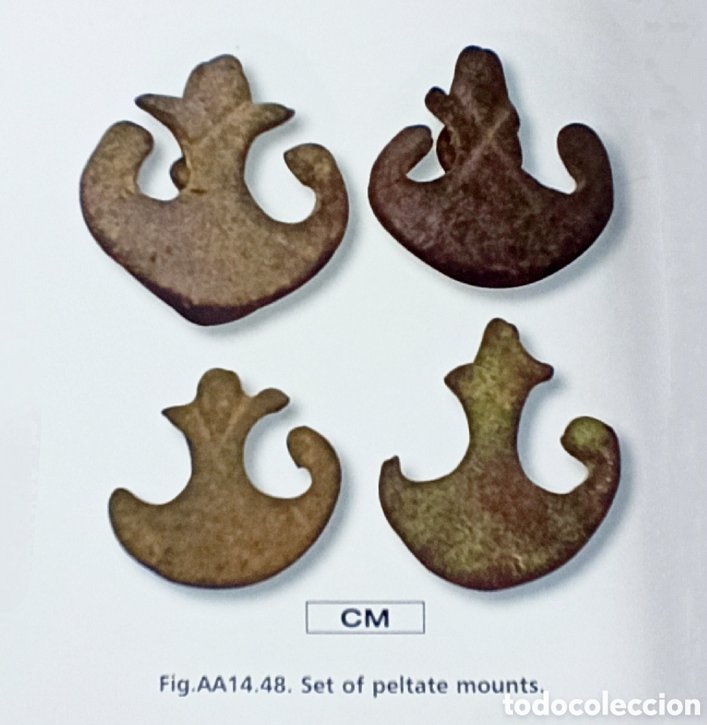 Monedas Imperio romano: PAR DE APLIQUES ROMANOS EN FORMA DE PELTA - Foto 3