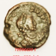 Monedas Imperio Romano: ROMA IMPERIO.-THEODOSIO I EL GRANDE (379 - 395 D. C.) FOLLIS. CECA.ROMA. TEXTO. COBRE. MBC+ 4 GR.