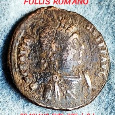 Monedas Imperio Romano: ROMA IMPERIO.- GRACIANO - EMP. ROMA (375-383 D. C.) FOLLIS COBRE. CONSERVACION MBC+