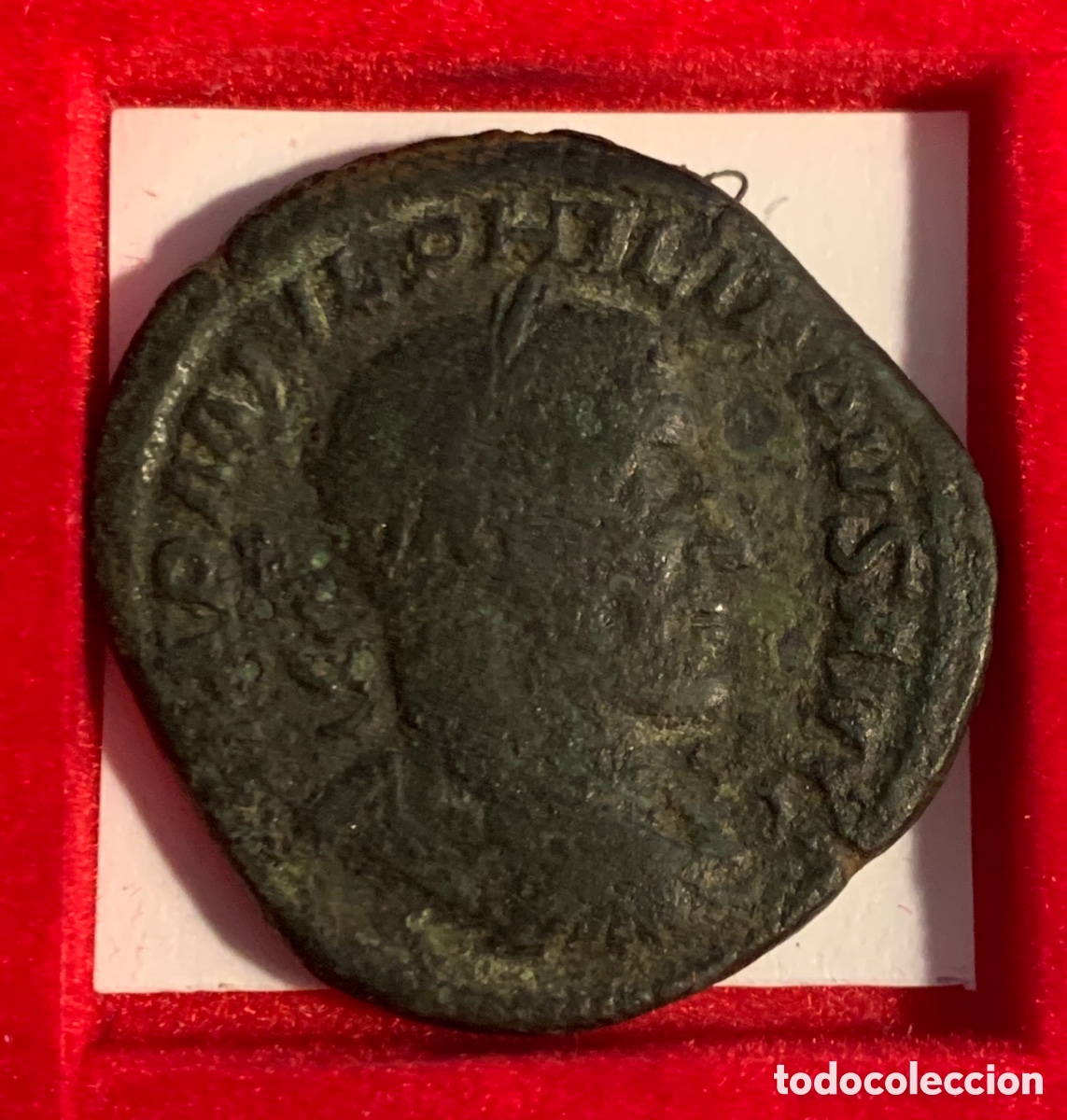 Monedas Imperio romano: Moneda Sestercio de Filipo I (Philippus I). MBC. - Foto 1