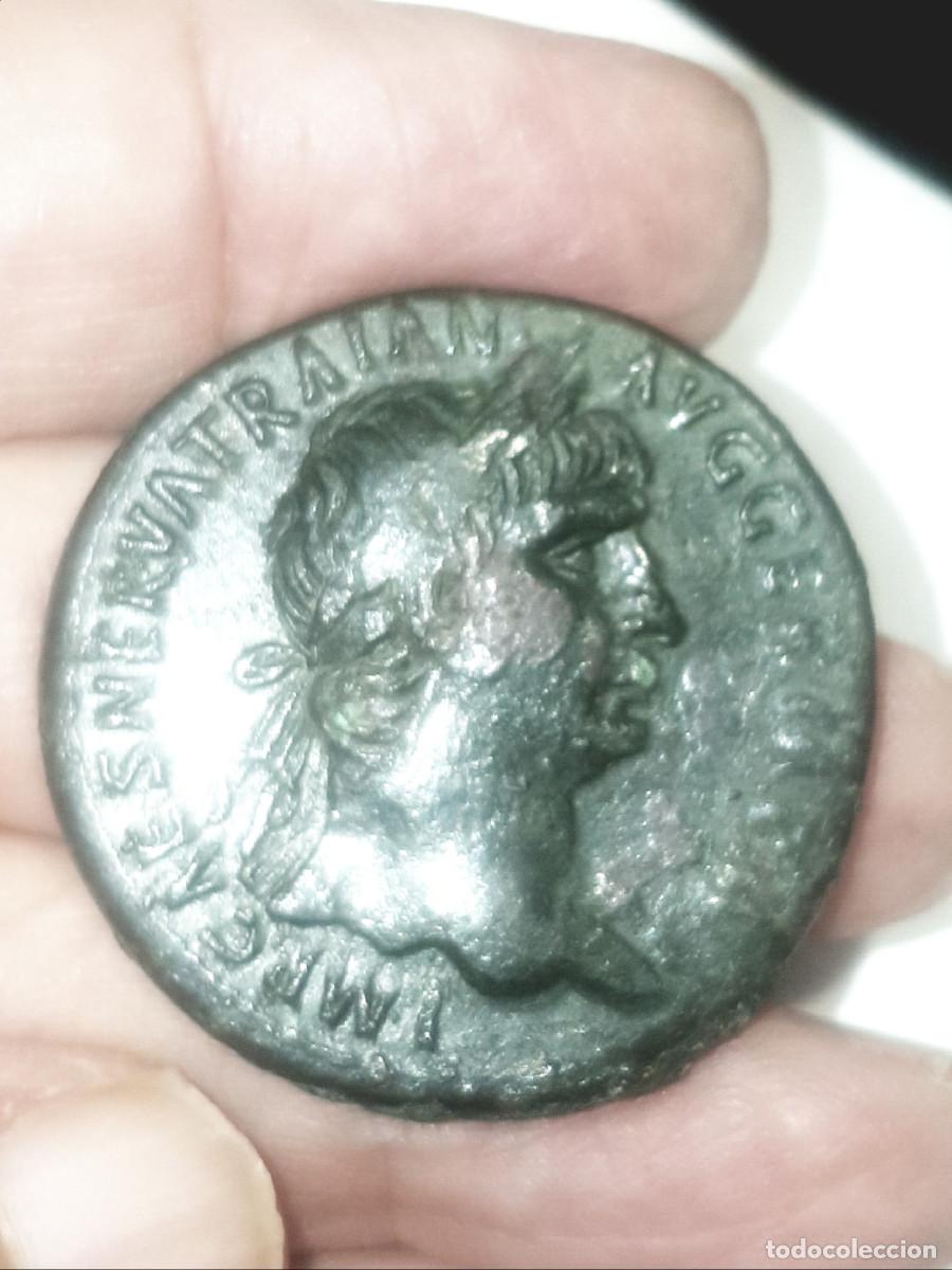 Monedas Imperio romano: TRAJANO. BELLO SESTERCIO.SIGLO II DC - Foto 1
