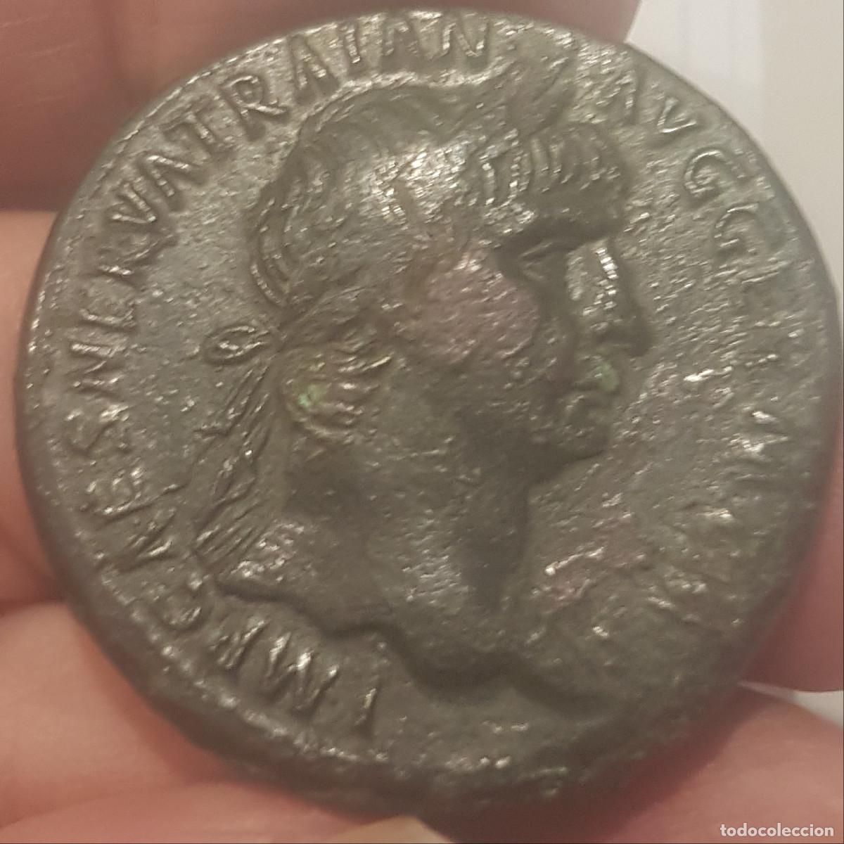 Monedas Imperio romano: TRAJANO. BELLO SESTERCIO.SIGLO II DC - Foto 3