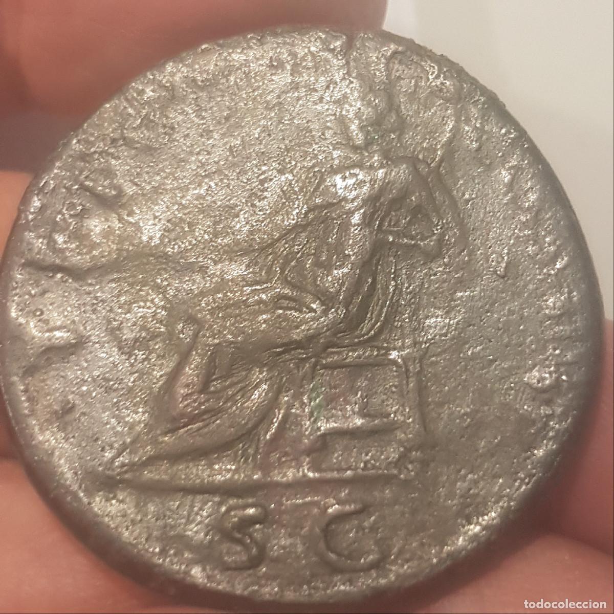 Monedas Imperio romano: TRAJANO. BELLO SESTERCIO.SIGLO II DC - Foto 4