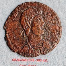 Monedas Imperio Romano: ROMA IMPERIO.- GRACIANO (306 - 383 D. C.)- EMP. ROMA FOLLIS. . REV: COBRE. MBC 3,30 GR.