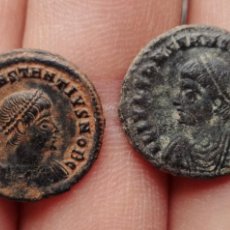 Monedas Imperio Romano: 2 BONITOS FOLIS DE CONSTANCIO.