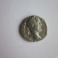 Monedas Imperio Romano: DENARIO DE SEPTIMIO SEVERO. MARTE EN MARCHA. MARS PATER. PLATA.