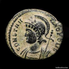 Monedas Imperio Romano: CONSTANTINOPOLIS, MEDIO FOLLIS CONMEMORATIVO - VICTORIA SOBRE PROA.