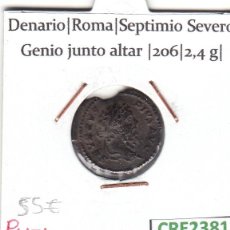 Monedas Imperio Romano: CRE2381 MONEDA ROMANA DENARIO ROMA SEPTIMIO SEVERO GENIO 206