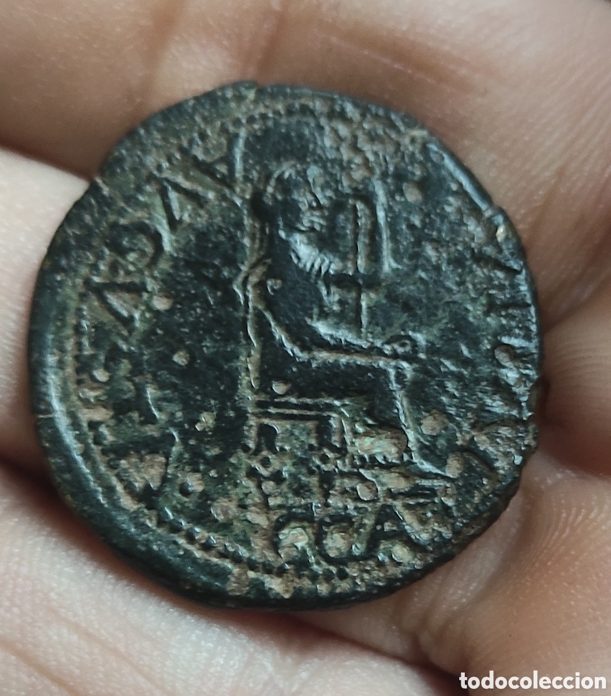 Monedas Imperio romano: As Caesaraugusta Tiberio , Zaragoza , - Foto 1