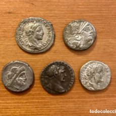 Monedas Imperio Romano: LOTE DE 5 DENARIOS DE PLATA. EBC.