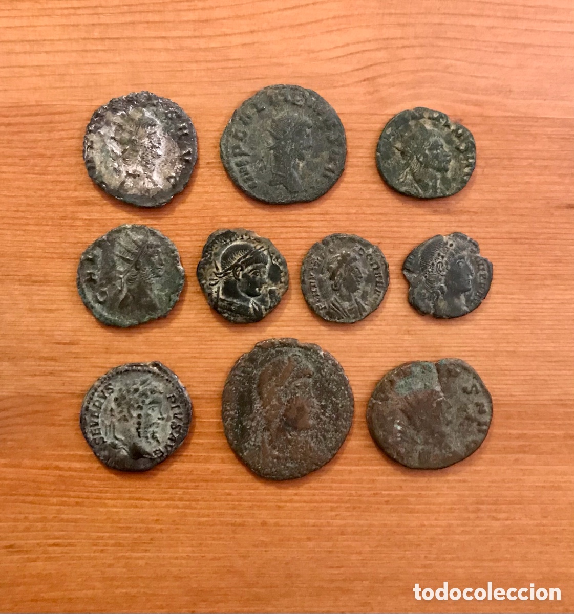 Monedas Imperio romano: Lote de 10 monedas romanas. - Foto 1