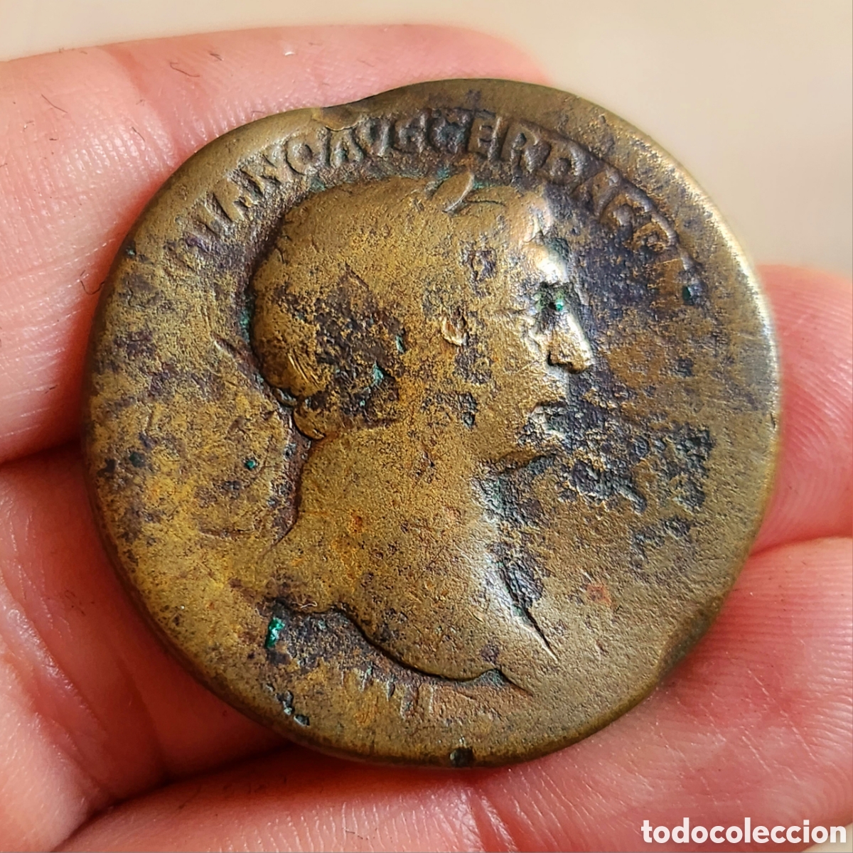 Monedas Imperio romano: Sestercio Trajano raro reverso - Foto 1