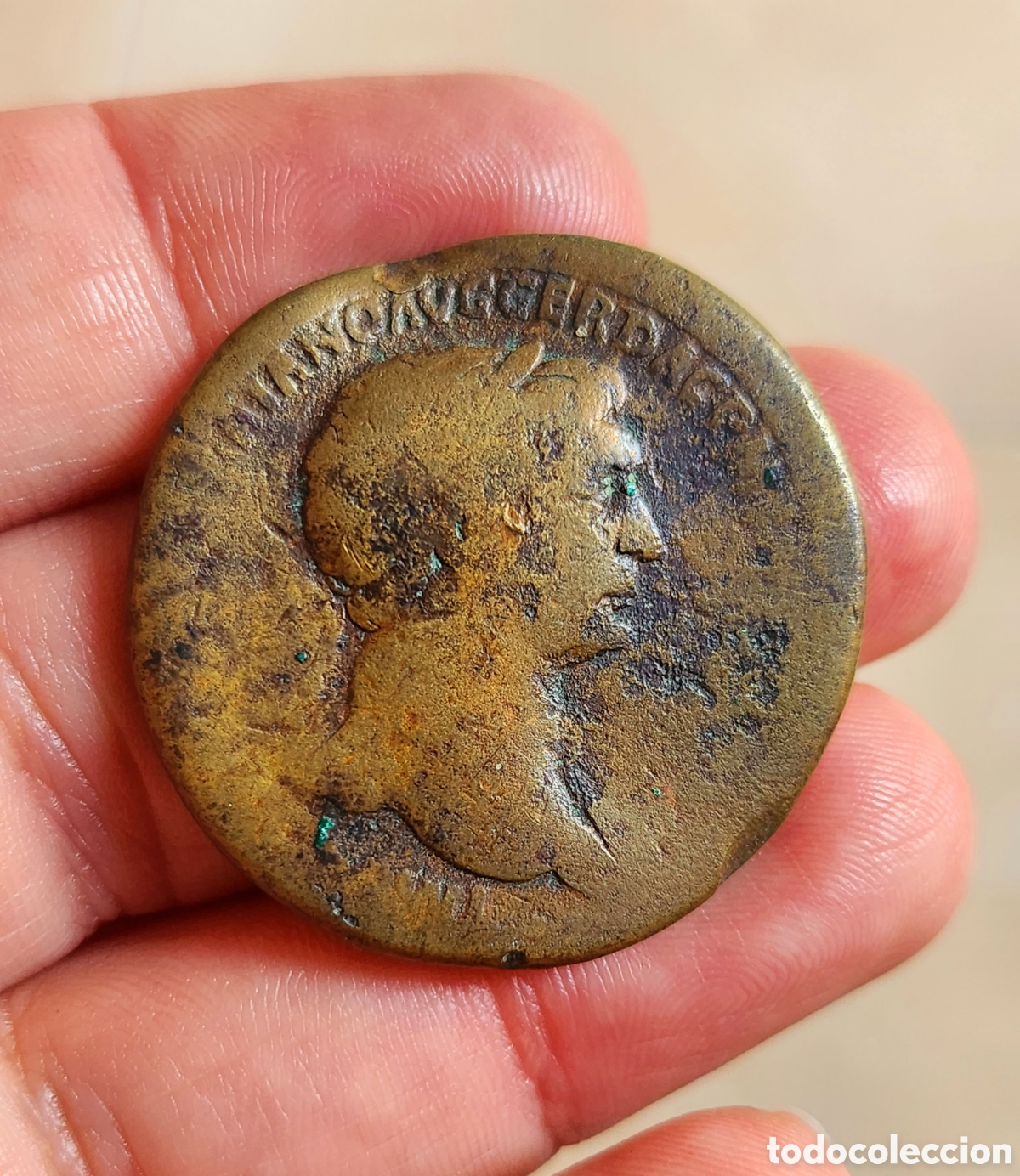 Monedas Imperio romano: Sestercio Trajano raro reverso - Foto 3
