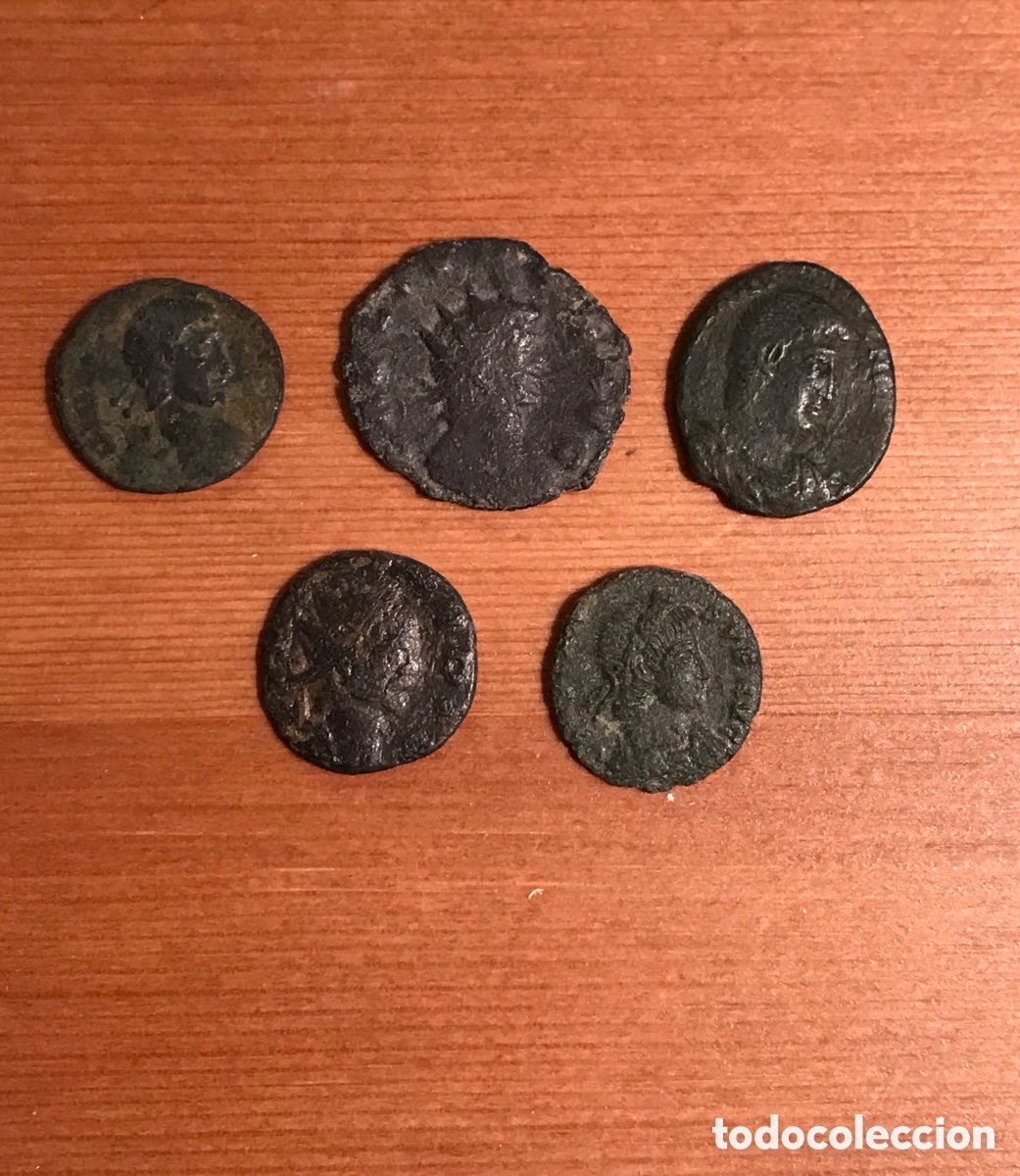 Monedas Imperio romano: Lote de 5 monedas romanas. - Foto 1