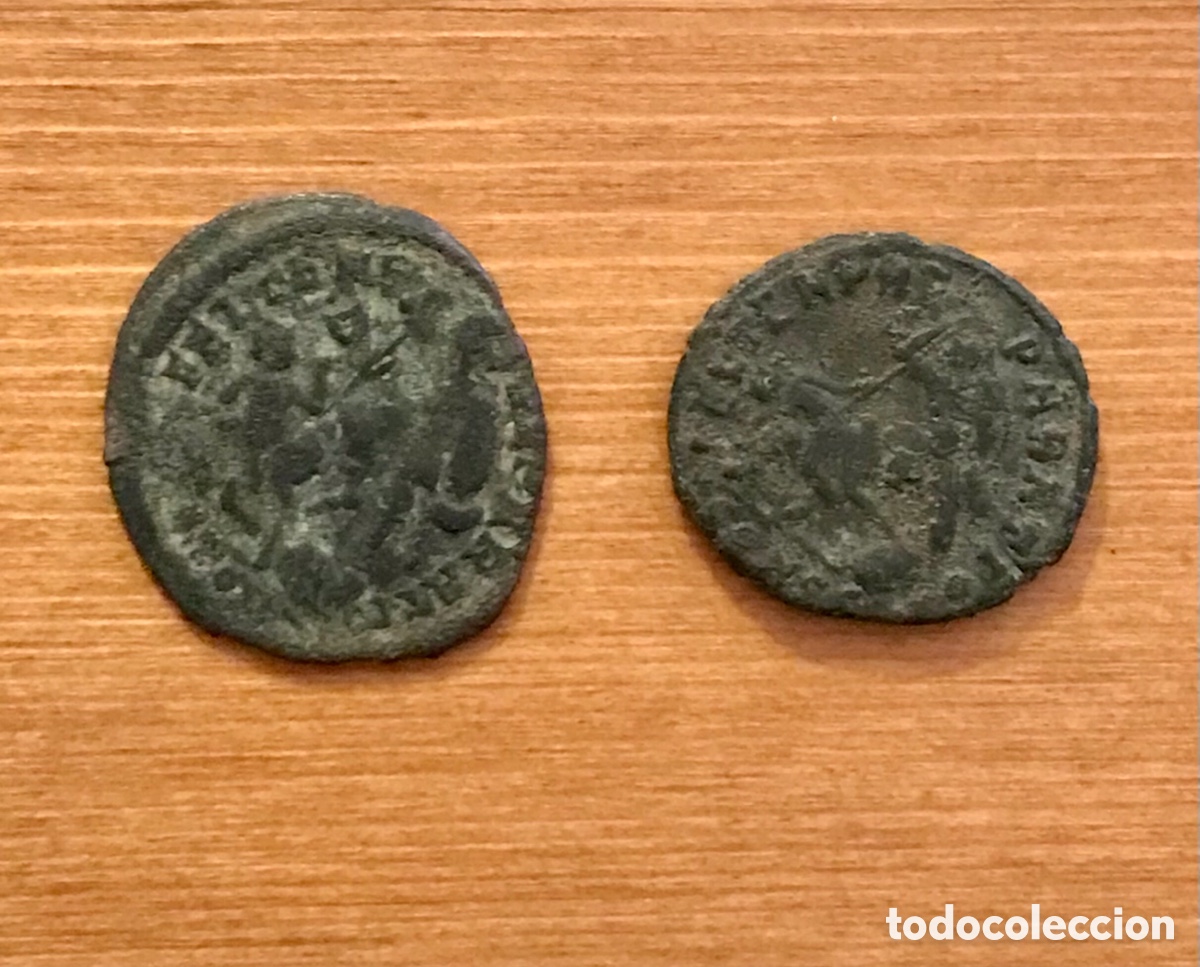 Monedas Imperio romano: Lote de 2 monedas romanas de Constantino. - Foto 2