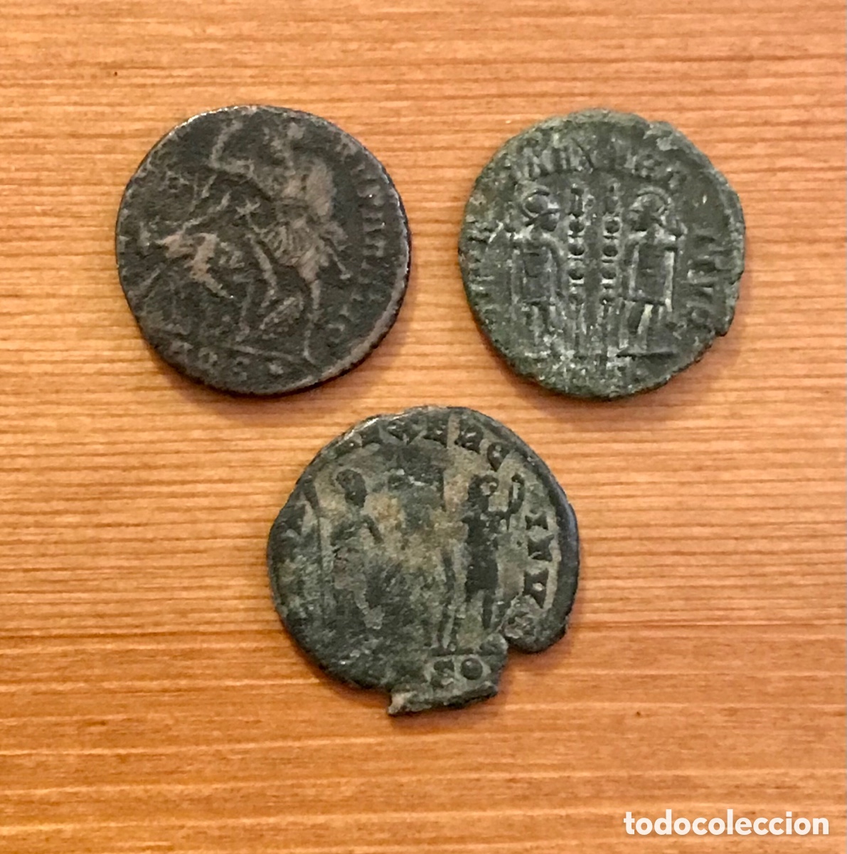 Monedas Imperio romano: Lote de 3 monedas romanas. Constantino. MBC+ - Foto 2