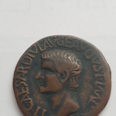 Monete Impero Romano: AS TIBERIO SEGOBRIGA 14.01 TI CAESAR DIVI AVG F AUGUST PATINA OSCURA